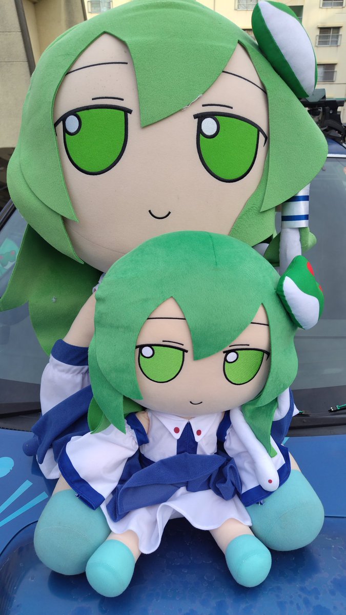 さなページです 新しい仲間が増えたよ!やったね早苗ちゃん!! #でかふも #ふもふも