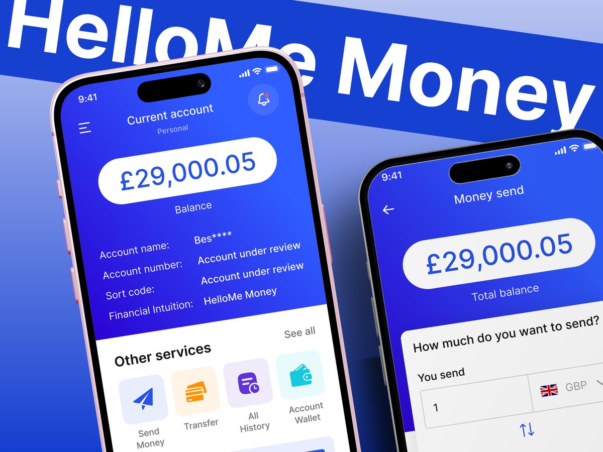 Pixelfit_Agency's tweet image. HelloMe Money is a clean &amp;amp; intuitive mobile banking app designed for simplicity, speed, and trust.

 Highlights:
• Minimal dashboard with real-time balance
• Smooth money transfer flow
• Quick-access service section

#FintechDesign #MobileAppUI #UXUIDesign