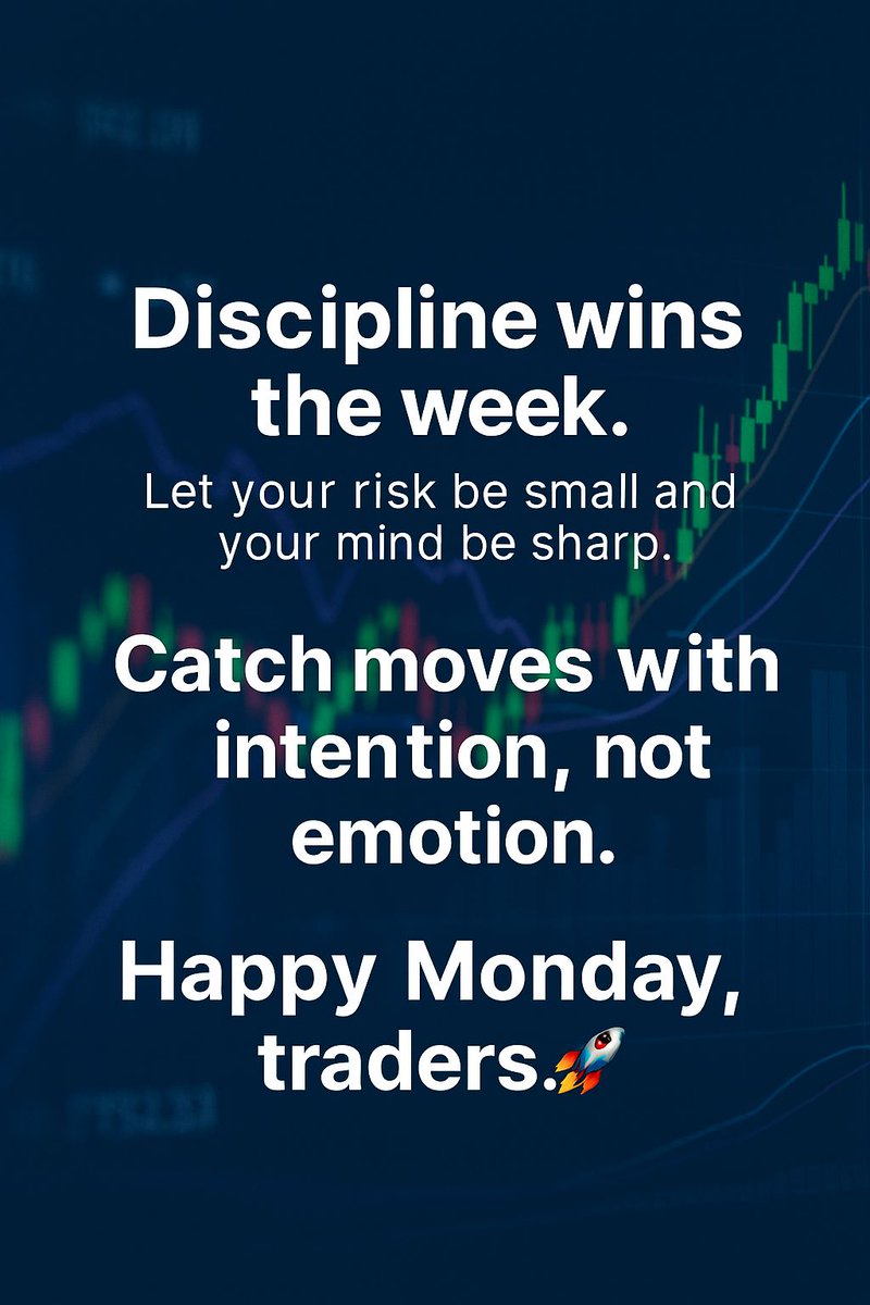 FxfusionHq's tweet image. New week. New candles. New opportunities.
Last week&apos;s outcome doesn&apos;t define this one.

Trade like a sniper — patient, precise.
One clean setup &amp;gt; five rushed trades.
#Forexmotivation #Tradingmindset #forexsolution