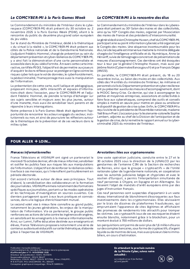 Forces cyber du ministère de l'Intérieur tweet media