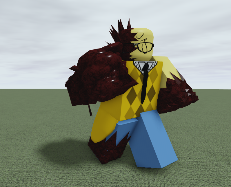 cows_alot's tweet image. my john doe take #robloxart 
based off script builder and my little weird rot thing 
hes not actually hostile at all hes just a normal dude that people give weird looks to due to his virus