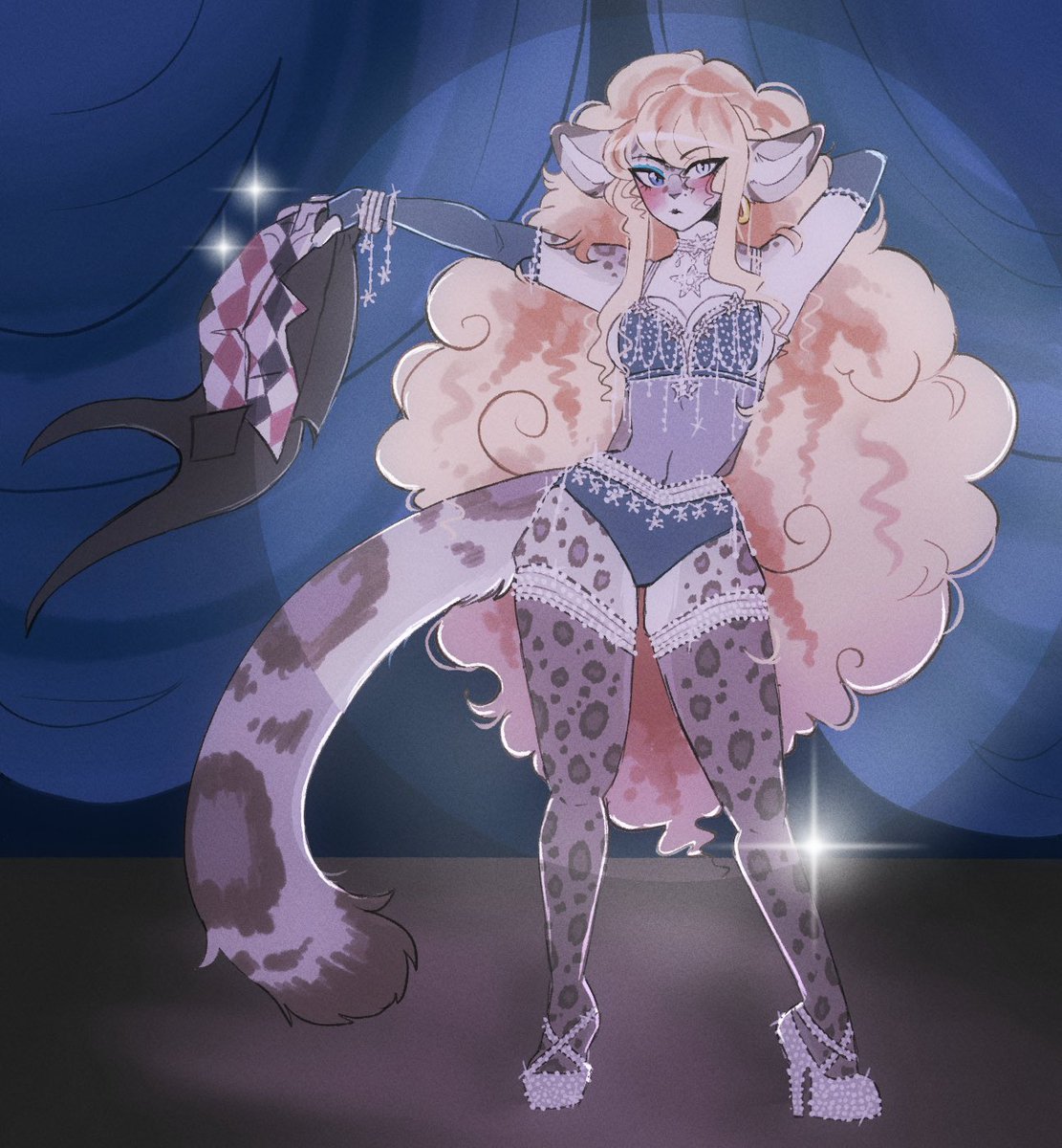 ( after midnight ) 

my tabaxi getting dolled up for a dance off with hellvis #dnd