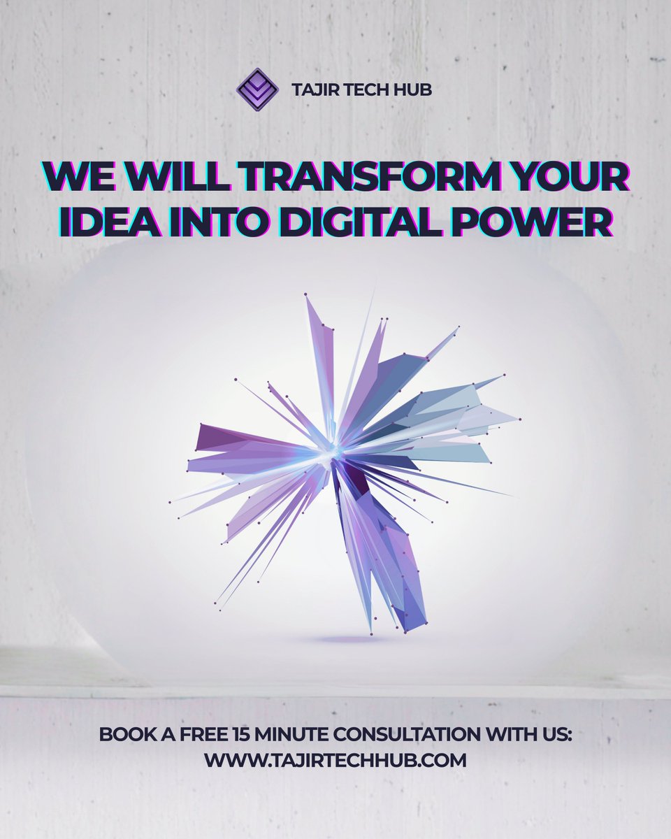 TajirTechHub's tweet image. Your idea deserves to become something powerful.
We’ll turn it into a real digital solution that works, scales, and delivers impact ⚡

Start building now → tajirtechhub.com

#Blockchain #Web3 #TajirTechHub
