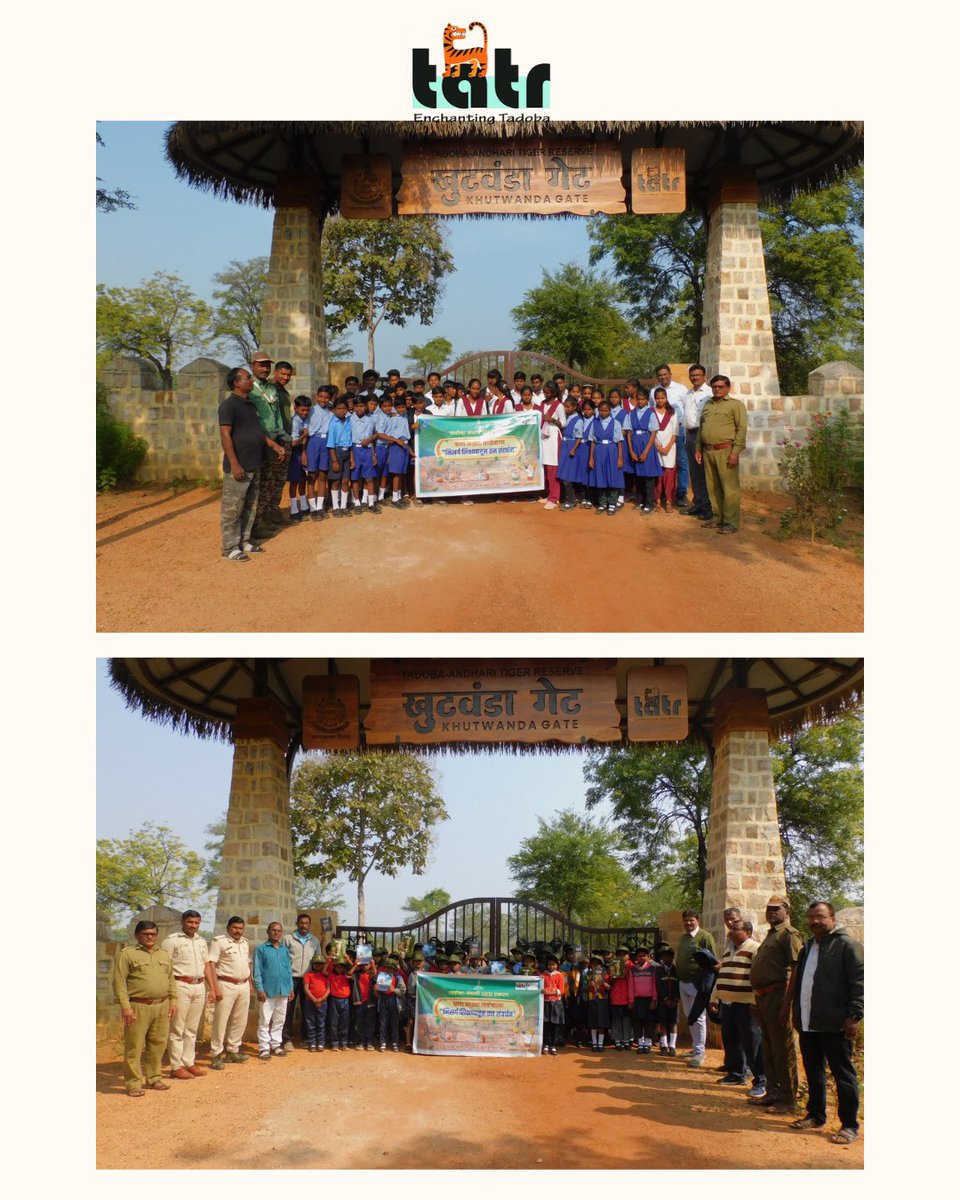 mytadoba's tweet image. 🌿 Chala Mazha Tadobala — Empowering young minds through conservation!

In the Tadoba Core Range, 14 schools from 11 villages, with 264 students &amp;amp; 21 teachers, joined this unique educational outreach initiative.