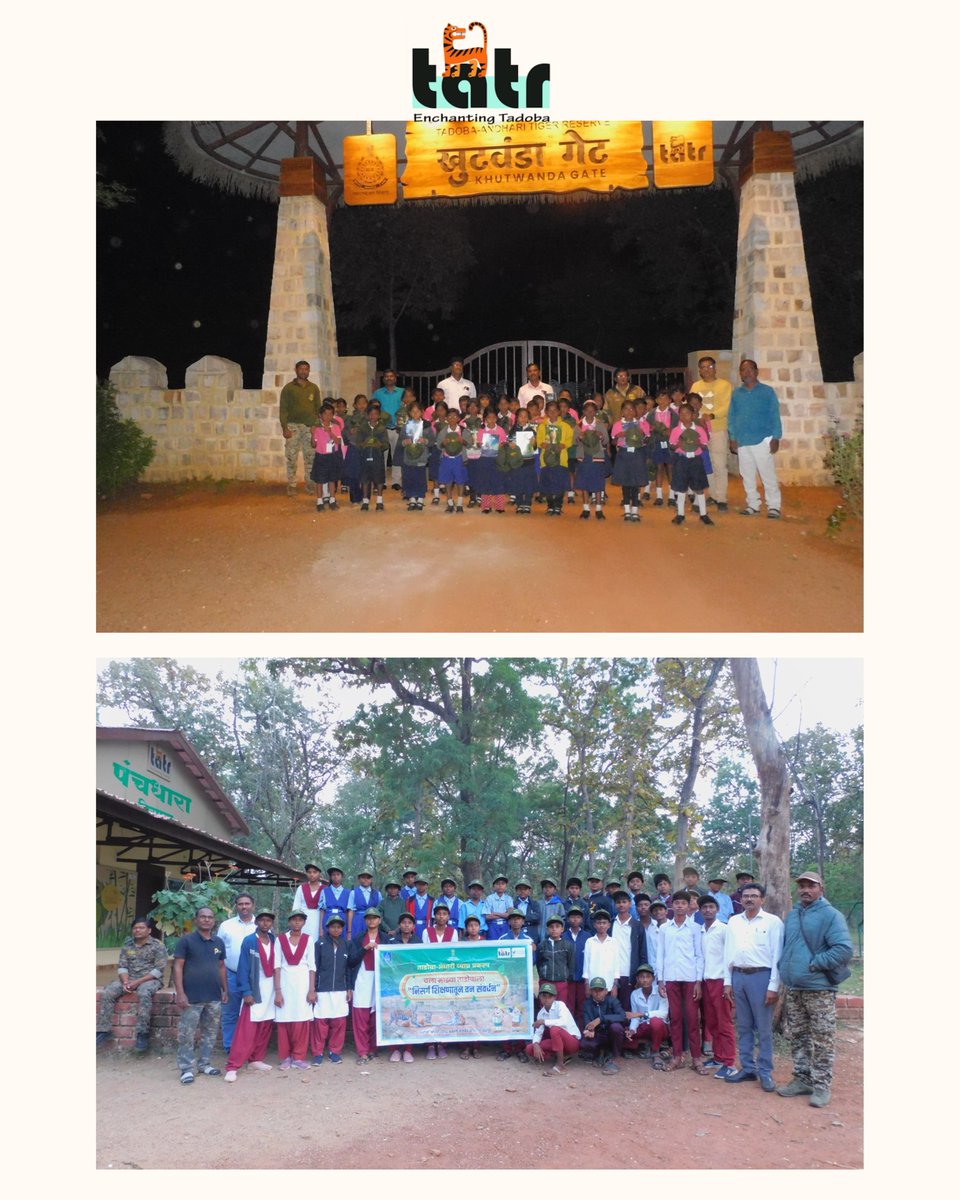 mytadoba's tweet image. 🌿 Chala Mazha Tadobala — Empowering young minds through conservation!

In the Tadoba Core Range, 14 schools from 11 villages, with 264 students &amp;amp; 21 teachers, joined this unique educational outreach initiative.