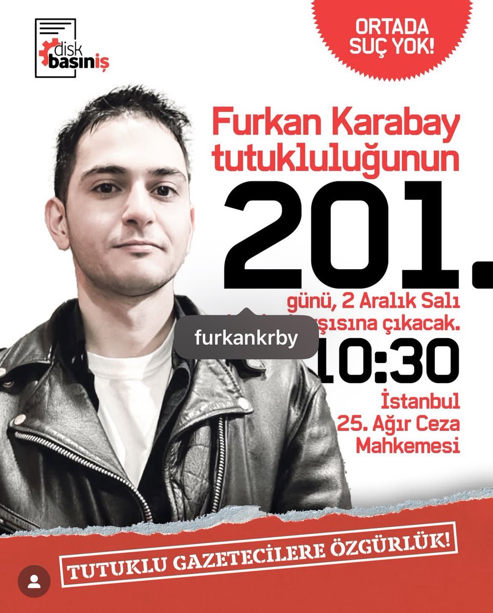 #FurkanKarabayaÖzgürlük