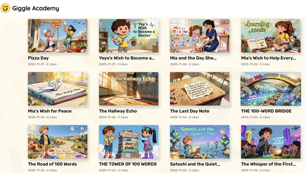 Dear CZ, <a href="/cz_binance/">CZ 🔶 BNB</a> <a href="/heyibinance/">Yi He</a> 

We wanted to share a meaningful milestone with you.

For more than 7 months, our community has spent time every single day writing and building content aligned with the educational spirit of <a href="/GiggleAcademy/">Giggle Academy</a>.
As of today, 866 stories have been