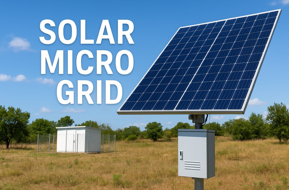 Suninone's tweet photo. Power your world the smart way 

Solar Micro Grids deliver reliable, off-grid energy for homes, farms, and remote sites. No outages, no fuel costs, just pure clean power.

https://t.co/CQzHe6ZcyA
#SolarMicroGrid #OffGridPower #SolarSolutions #SunInOne https://t.co/6PnqDkEXGB