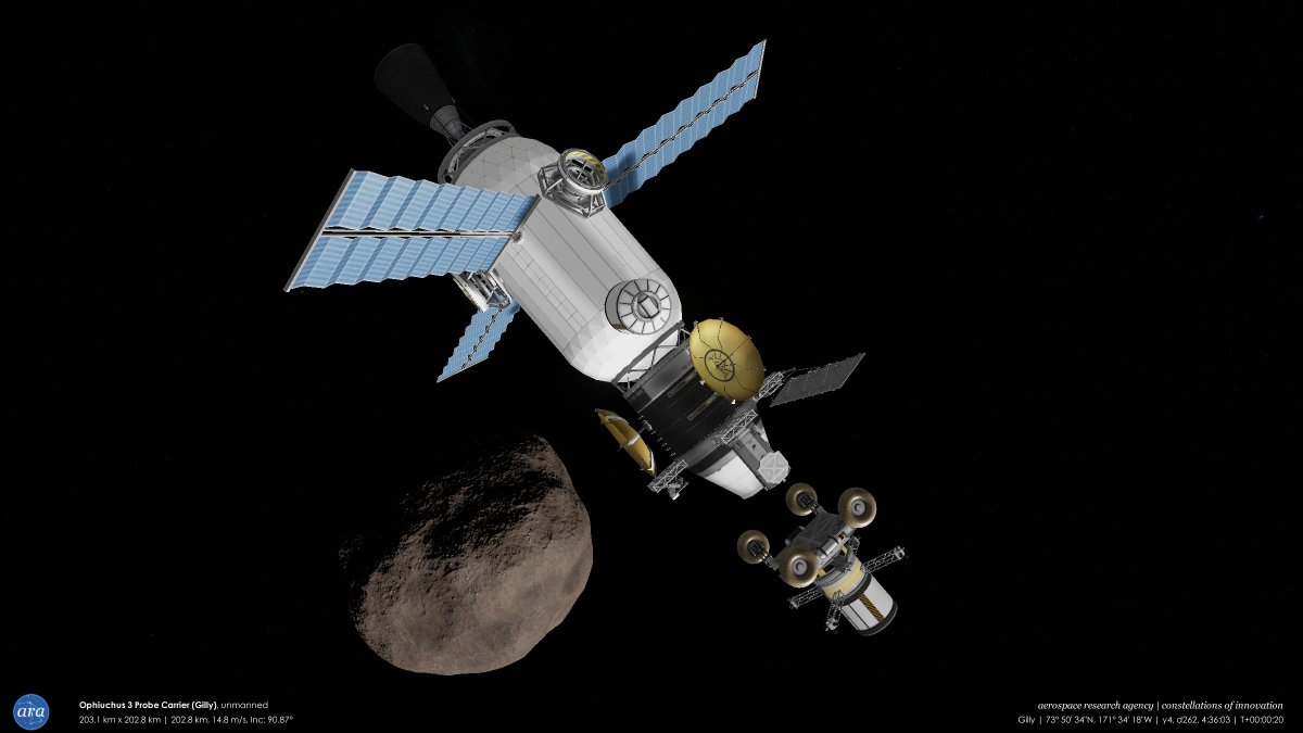 mikusingularity's tweet image. [ARA] Y4, D264 - The Ophiuchus 3 rover lands in Gilly&apos;s highlands