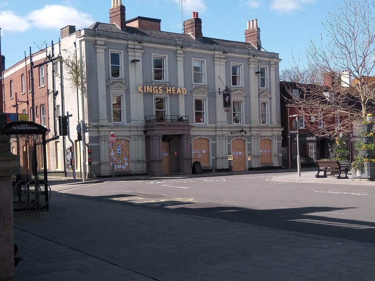 Lorrain06924262's tweet image. #AlphabetChallenge #WeekWforWindows all boarded up in Covid. Wimborne, Dorset a ghost town.