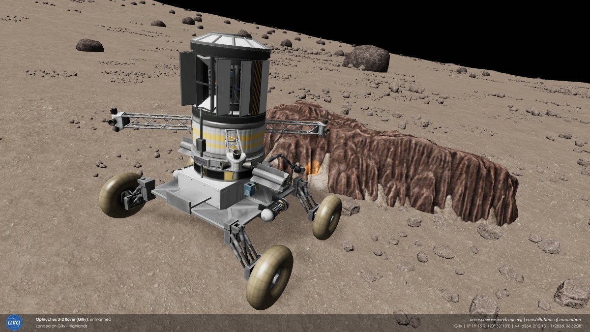 mikusingularity's tweet image. [ARA] Y4, D264 - The Ophiuchus 3 rover lands in Gilly&apos;s highlands