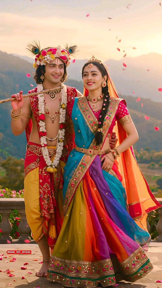 राधा-कृष्ण का ये प्यारा रूप दिल को ऐसा छू जाता है, मानो प्रेम ने खुद आकर हमारे जीवन को आशीर्वाद दे दिया हो।🙏🙏
