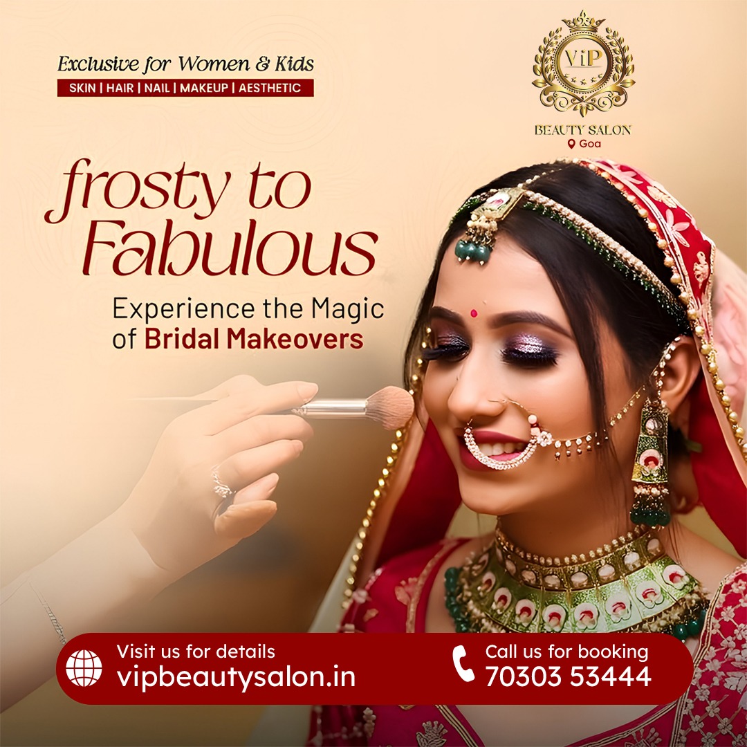 vipbeautysalons's tweet image. ✨ Unveil your bridal glow with ViP Beauty Salon.
From flawless skin to stunning hair, nails &amp;amp; makeup - we craft perfection for your big day. 👰
Book now: 70303 53444 | 📞 7996104999 | 🌐 vipbeautyandsalon.com
#BridalBeauty #MakeoverMagic #WeddingGlam #VIPStyle #GlowLikeABride