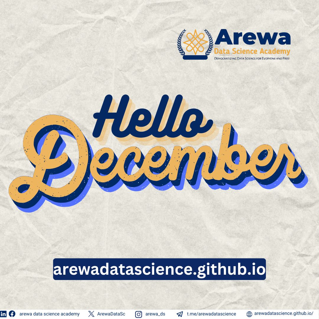 ArewaDataSc's tweet photo. Hello December! https://t.co/8i3DTk0HMS