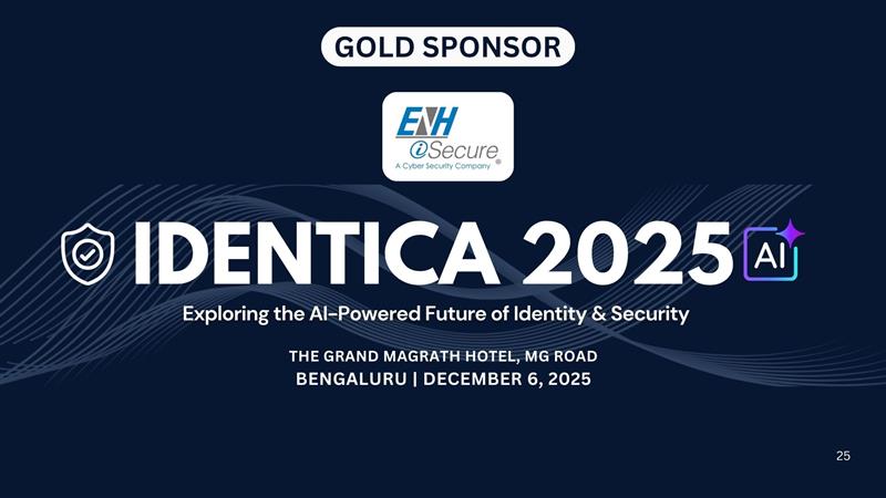 ENHiSecure will be participating at #IDENTICA2025 as a Gold Sponsor, contributing to the event with an expert session on identity-driven security.

See you on December 6th!
<a href="/esesve/">Esesve Digumarthi</a> <a href="/premabasetti/">Prema Basetti</a>