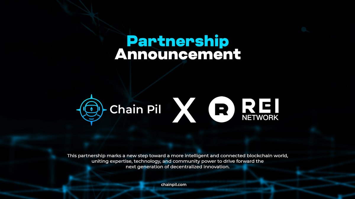 🚀 Chain Pil is excited to announce a new strategic partnership with REI Network ( 
<a href="/GXChainGlobal/">REI Network｜From #GXChain!</a>
 )!

REI Network solves the tradeoff between scalability and decentralization with a high-performance, zero-fee blockchain. Built from GXChain, REI is not a fork, but a completely