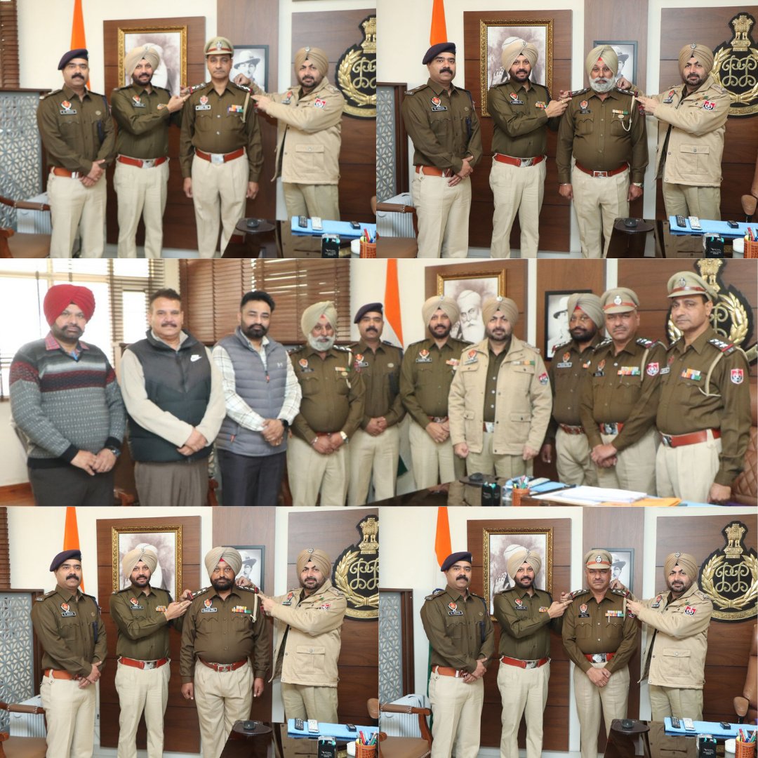 Jal_R_Police's tweet image. ਜਲੰਧਰ ਦਿਹਾਤੀ ਪੁਲਿਸ ਵੱਲੋਂ ਇੰਸਪੈਕਟਰਾਂ ਨੂੰ ਉਨ੍ਹਾਂ ਦੀ ਤਰੱਕੀ ਲਈ ਦਿਲੋਂ ਵਧਾਈਆਂ।

ਨਵੀਂ ਤਾਇਨਾਤੀ, ਨਵੀਆਂ ਜ਼ਿੰਮੇਵਾਰੀਆਂ।

#JalandharRuralPolice #Promotion #Inspector #PunjabPolice
