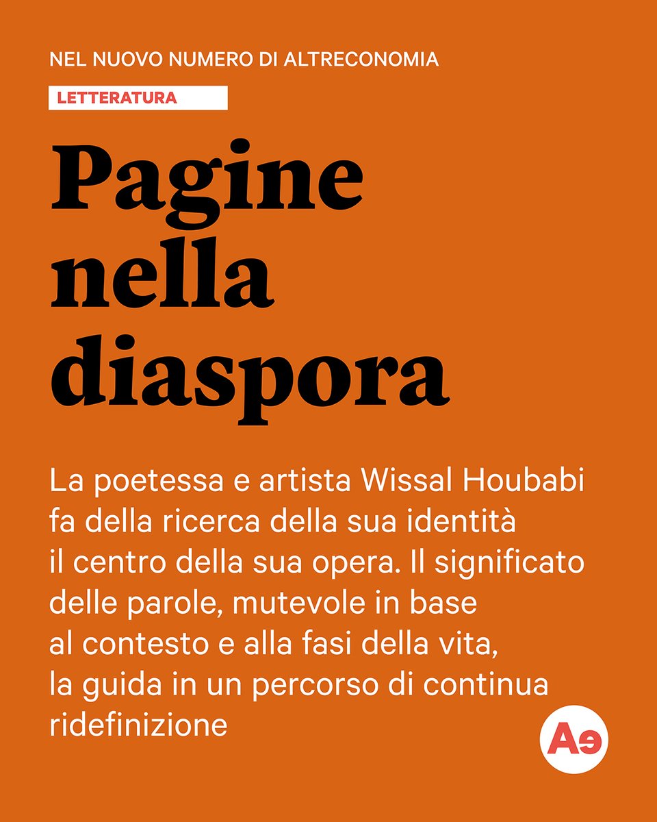 altreconomia's tweet photo. La poetessa e artista fa della ricerca della sua identità -frammentata, unica, poliforme- il centro della sua opera. Il significato delle parole, mutevole in base al contesto e alla fasi della vita, la guida in un percorso di continua ridefinizione

https://t.co/wydTmK6aDw https://t.co/EVmlwVPkg9