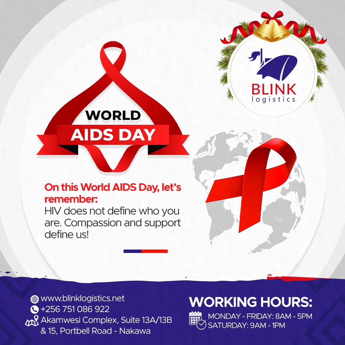 World AIDS Day!

Together, let's work to stop new HIV infections, guarantee treatment access, and assist all individuals impacted by HIV/AIDS.

#WorldAIDSDay #WorldAIDSDay2025