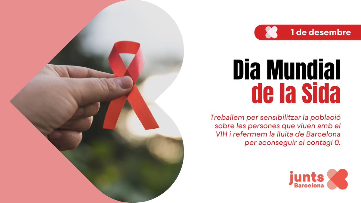 ❤️ Avui és el Dia Mundial de la Sida.

Treballem per sensibilitzar la població sobre les persones que viuen amb el VIH i refermem la lluita de Barcelona per aconseguir el contagi 0. ⤵️