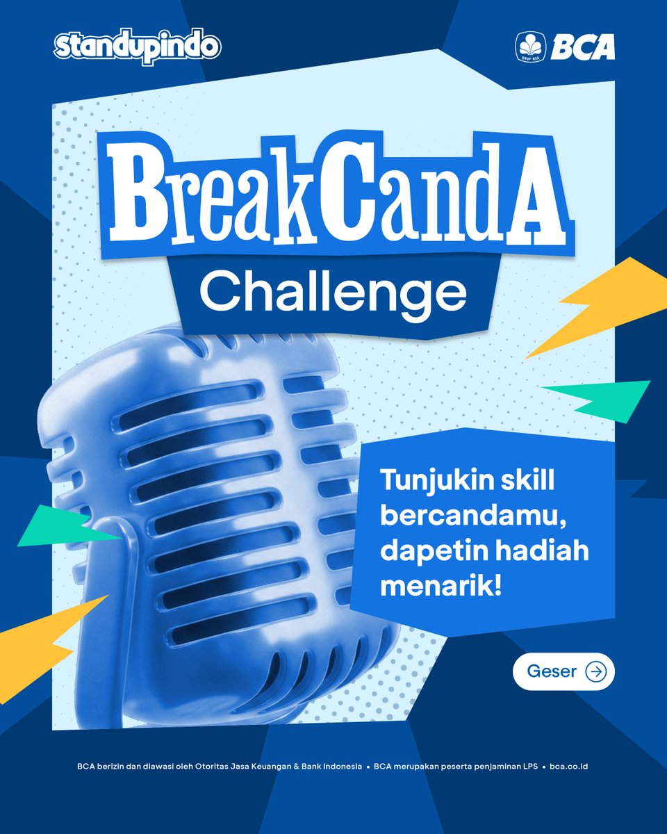 GoodLifeBCA's tweet image. Kasih tau warga-wargi biar lebih waspada modus penipuan apapun bentuknya lewat #BreakCandAChallenge 🎙️

Geser postingan di atas buat tau cara ikutannya, ya. Pemenang akan diumumkan lewat IG Story. 

Tanyakan di kolom komentar kalalu ada yang kurang jelas ya, GoodFriends!