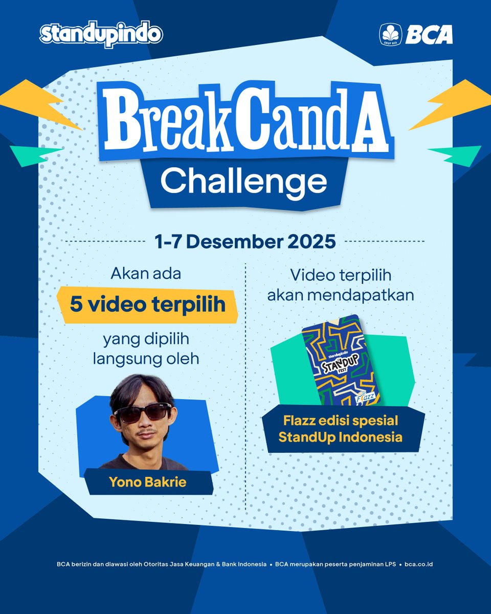 GoodLifeBCA's tweet image. Kasih tau warga-wargi biar lebih waspada modus penipuan apapun bentuknya lewat #BreakCandAChallenge 🎙️

Geser postingan di atas buat tau cara ikutannya, ya. Pemenang akan diumumkan lewat IG Story. 

Tanyakan di kolom komentar kalalu ada yang kurang jelas ya, GoodFriends!