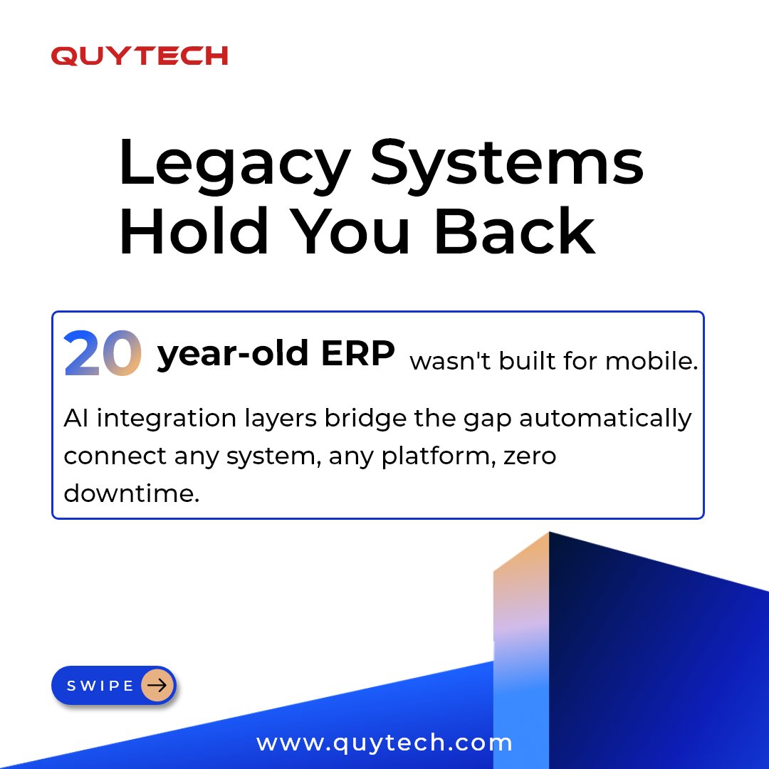 Is your enterprise mobility strategy ready for 2025?

Swipe through to discover: → Security strategies for BYOD → Legacy system integration tactics → Offline functionality best practices → Compliance frameworks that scale

#EnterpriseMobility #DigitalTransformation #Quytech