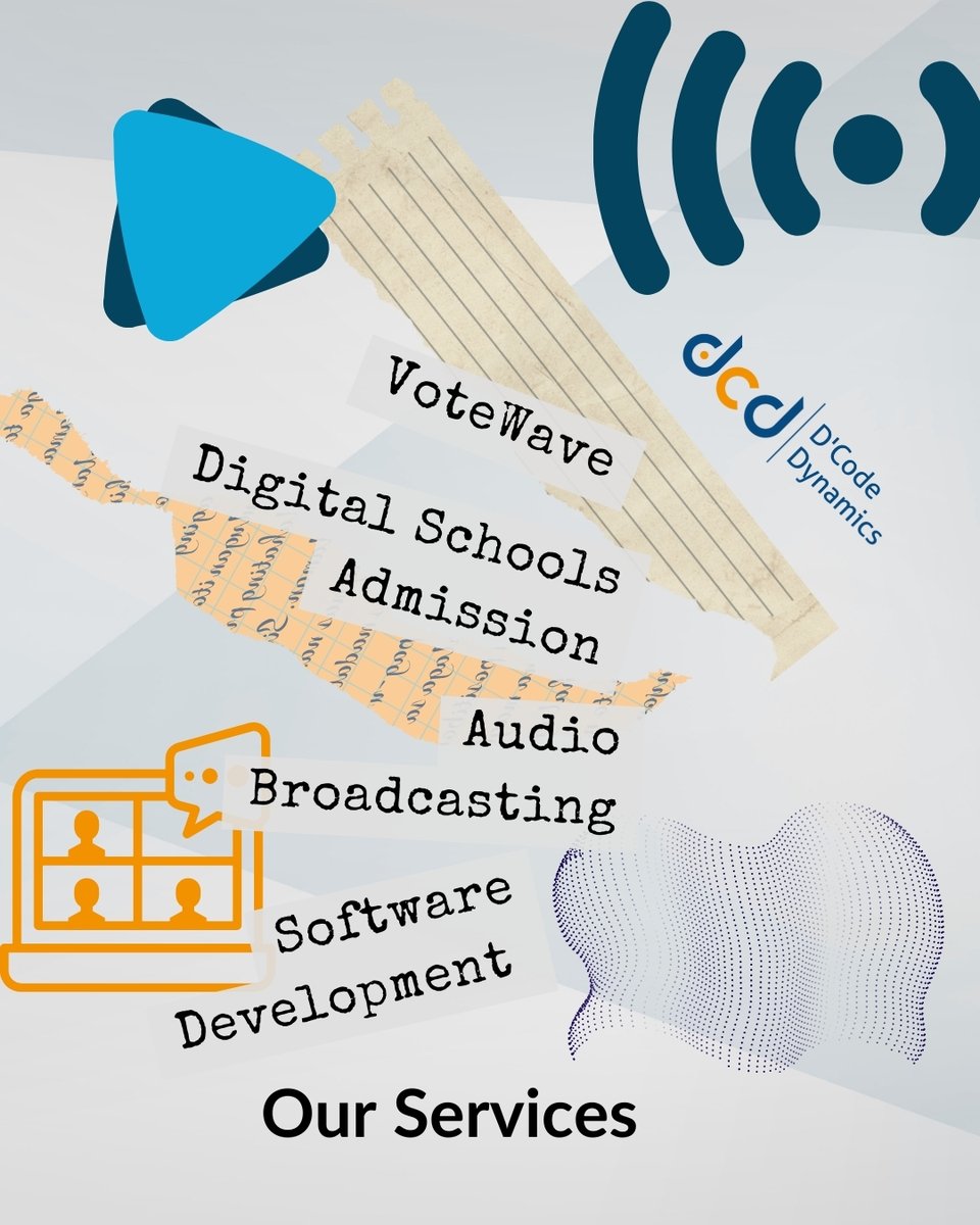 dcodeug's tweet image. From software development and audio broadcasting to DDoS assessments, digital school admissions, and now the VoteWave online voting platform, our solutions are designed to enhance institutional management &amp;amp; digital visibility.

For inquiries, reach us at dcodedynamics@gmail.com