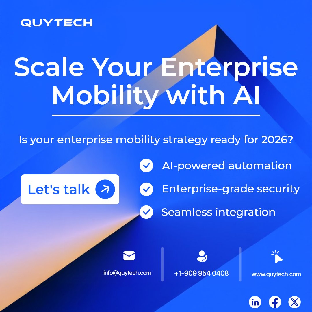 Is your enterprise mobility strategy ready for 2025?

#EnterpriseMobility #DigitalTransformation #Quytech