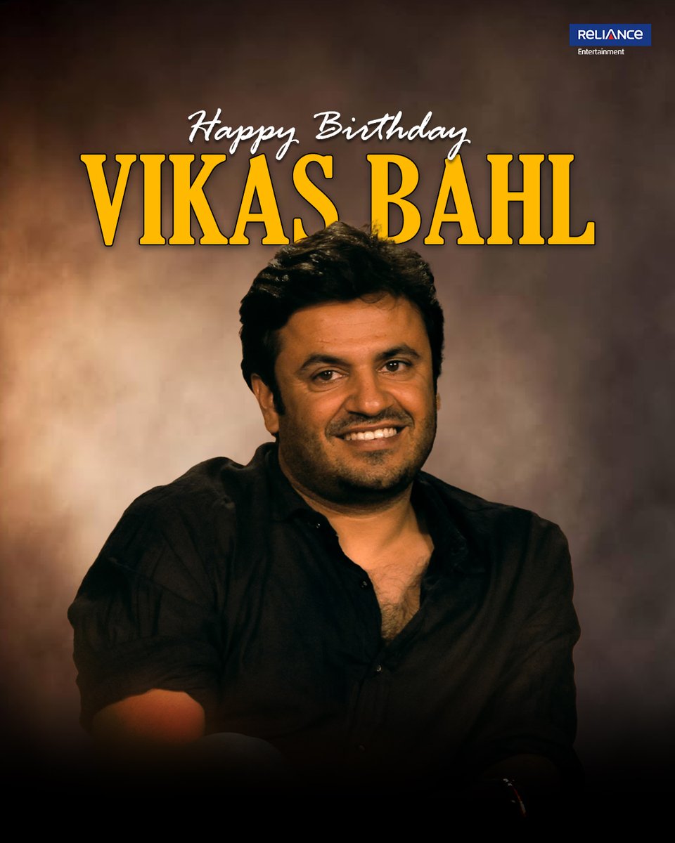 RelianceEnt's tweet image. A passionate filmmaker with a stellar vision! Here's wishing #VikasBahl a very happy birthday.

#HappyBirthdayVikasBahl #Super30 #Sunflower #Sunflower2
