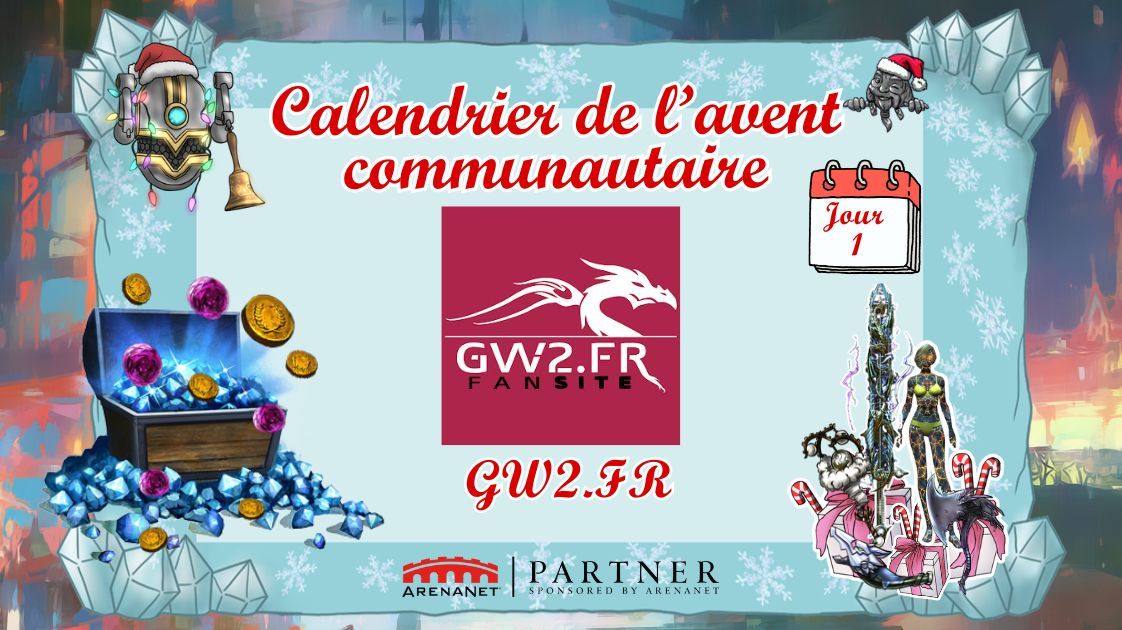 GW2_FR's tweet photo. Ça y est ! 🥳

Le Calendrier de l'Avent Communautaire 2025 #gw2 a commencé !!! 🎄

Pour participer : https://t.co/bLhokugybq
🎁 Les Questions d'Ogden et notre Discord : https://t.co/wBZ3SWu3dO 

Toutes les infos : https://t.co/5cyiP2XsXk 
#guilwars2 #CalendrierDeLAvent https://t.co/Y3VScq0YjX