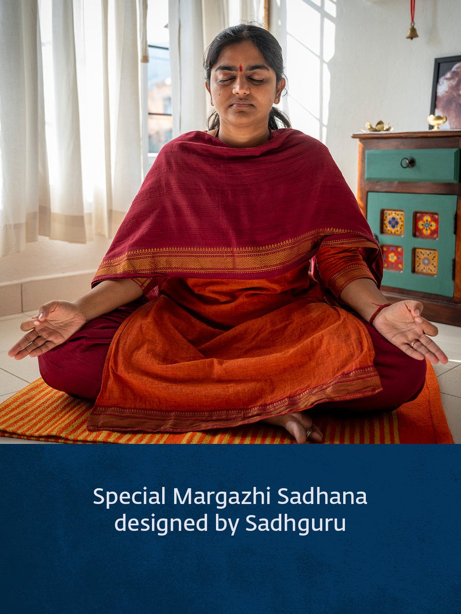 ishafoundation's tweet image. Designed by @SadhguruJV for seekers, this special sadhana holds the promise of stability, vitality, and profound inner transformation. Bring this sacred season alive and let every day be a step forward in your inner journey.

Register now: isha.co/margazhi