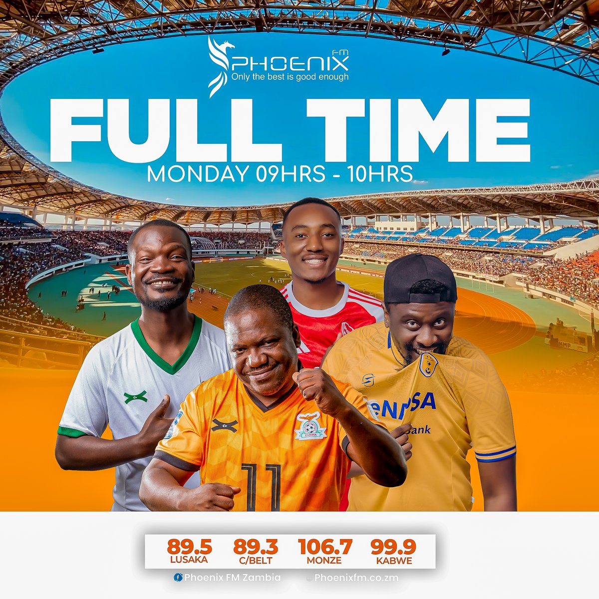 phoenixfmzambia's tweet image. Mondays on Phoenix Urban kick off with Fulltime, your deep dive into sports stories, match talk, and local legends.
Then it’s Parenting 101, where practical parenting skills and topics are tackled.
Live from 9–12 on Phoenix FM.
#Fulltime #Parenting101 #PhoenixUrban #PhoenixFM