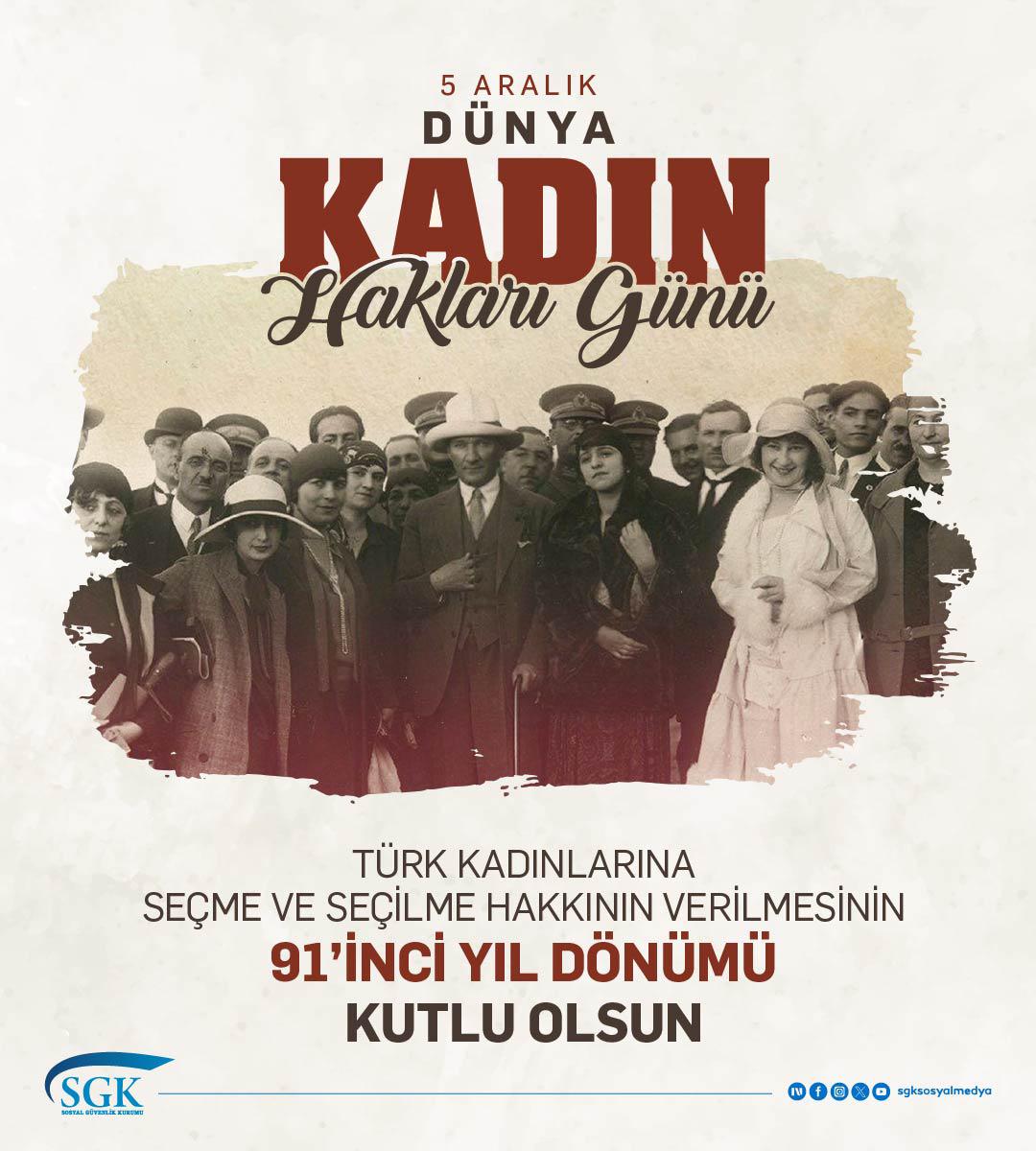 sgksosyalmedya's tweet photo. Hayatın her alanında toplumsal ve ekonomik gücümüze değer katan tüm kadınlarımızın #5AralıkDünyaKadınHaklarıGünü kutlu olsun. https://t.co/JhjuzaamU7