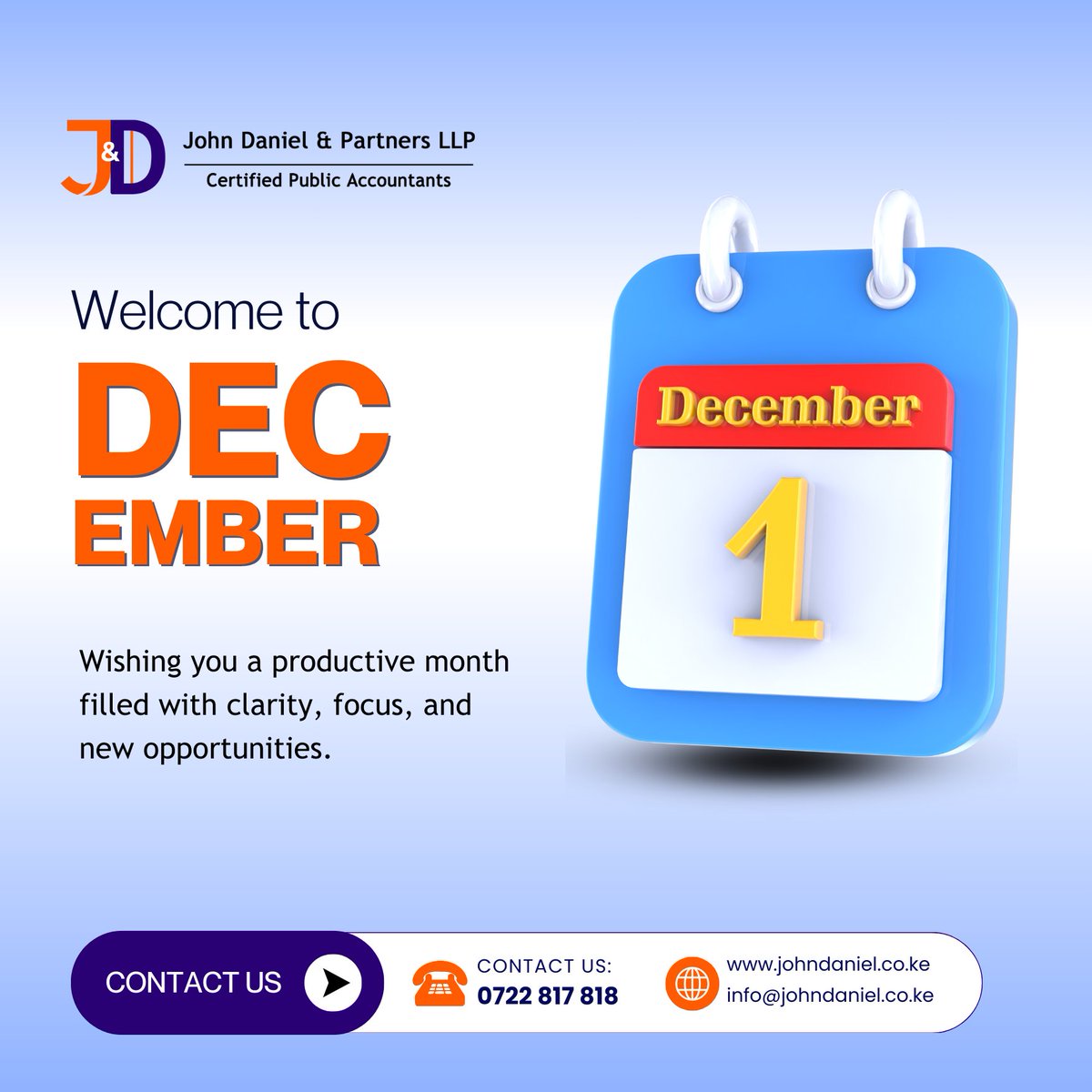 As we enter the final month of the year, we remain grateful for the trust, partnerships, and progress we've shared.

Thank you for being part of our journey. 
Let’s finish 2025 with excellence and purpose.

#December #NewMonth #Excellence #Monday