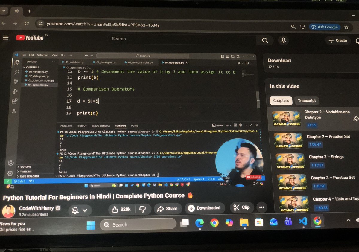 qasimjavedraja1's tweet image. Learning python from basics
#learning #letsconnect #python