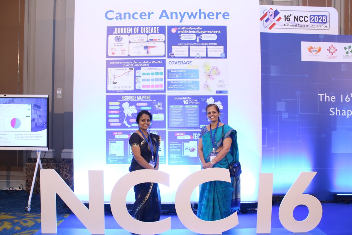Congratulations to Mrs. Sonali Bagal &amp; PBCR Muzaffarpur team for winning 2nd prize in poster presentation at International Cancer Registry Forum 2025 held in Bangkok. We acknowledge the state government of Bihar, <a href="/TataMemorial/">Tata Memorial Hospital</a>  HBCH&amp;RC Muzaffarpur administration for their support