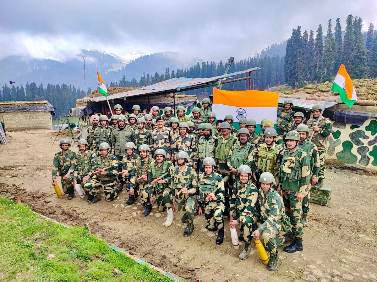 narendramodi's tweet image. On BSF Raising Day, my greetings to all their personnel. BSF symbolises India’s unwavering resolve and utmost professionalism. Their sense of duty is exemplary. They serve in some of the most challenging terrains. Alongside their valour, their humanitarian spirit is also…