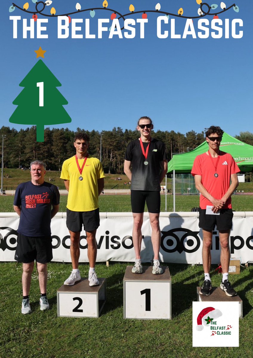 THE BELFAST CLASSIC ADVENT CALENDAR 

December 1st🎄

The 2025 Men’s International 800m Podium 

All Sub 1:45👇

Justin DAVIES🇬🇧 1:44.35
Henry JONAS🇬🇧1:44.72
Tiarnan CRORKEN🇬🇧1:44.98

Davies Broke the Welsh Record🏴󠁧󠁢󠁷󠁬󠁳󠁿 And the Meet Record

#BelfastClassic