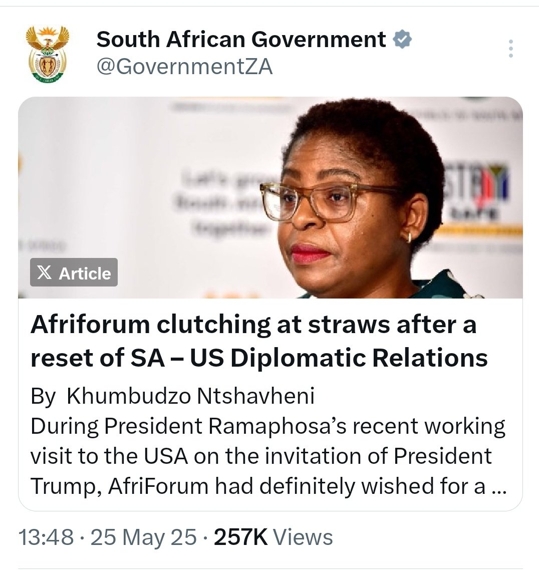 ConCaracal's tweet image. Does anyone remember when SA-US diplomatic relations were allegedly &quot;reset&quot; according to ANC cadres back in May 2025?

A statement that has aged like a garage pie.