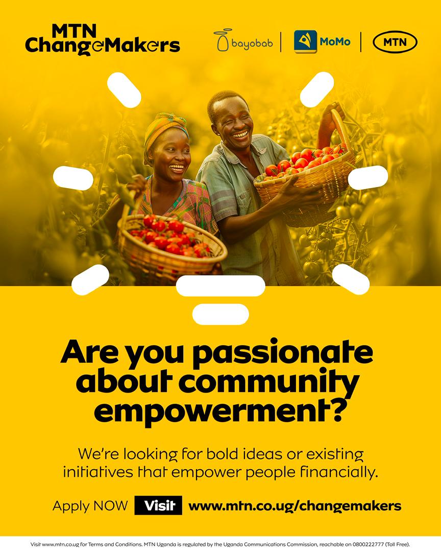 mtnug's tweet image. Stronger communities start with empowered people. 

If you have an idea that supports livelihoods or boosts income, we want to help you grow it.

Apply by Dec 5, 2025 👉 mtn.co.ug/changemakers

#MTNChangeMakers| #DoingForTomorrowToday |#TogetherWeAreUnstoppable
