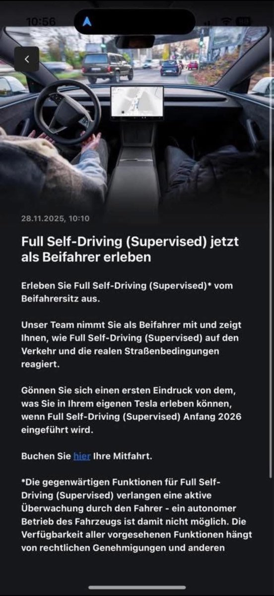 BmwDer91500's tweet photo. @realJanE19 @EFIEBER_ANDRE Recht hast du FSD ist nicht Autonom schreibt sogar Tesla https://t.co/0A1V9iXMOQ