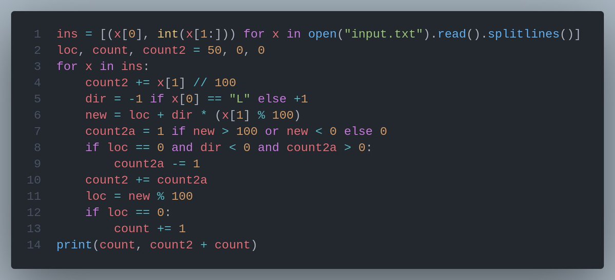 noahpro99's tweet image. #AdventOfCode Day 1! Going for no copilot this year