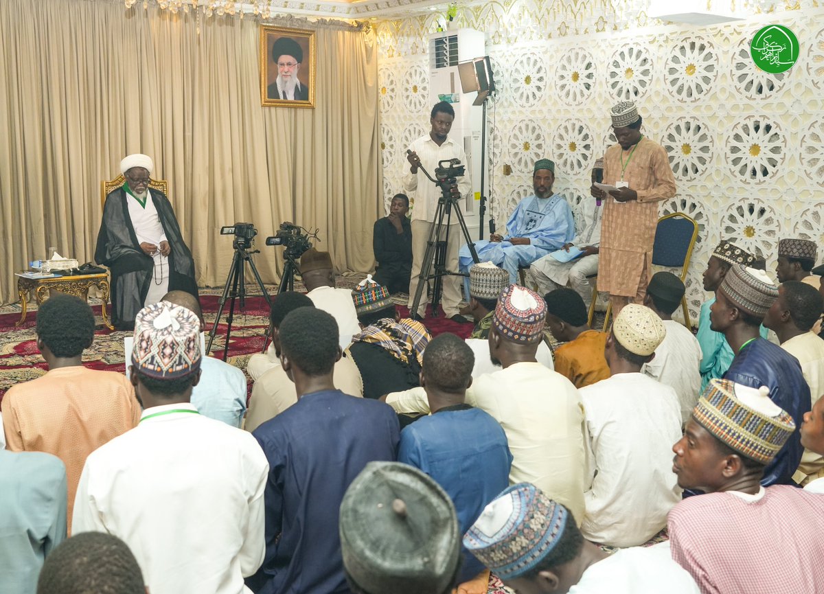 SZakzakyOffice's tweet photo. Leader Sheikh Ibraheem Zakzaky (H) closed the 3-day long, II Seminar organised by the family of Shuhada (martyrs) of the Islamic Movement at his residence in Abuja yesterday, 30 November 2025. https://t.co/rgGWliKB4b