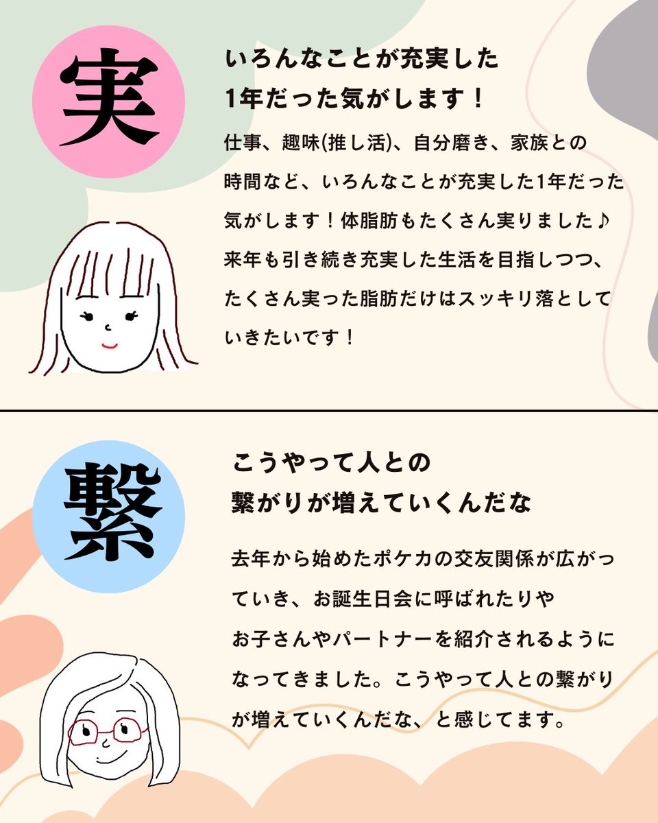 kanehidebio_'s tweet image. こんバイオ〜！

毎月恒例通販スタッフに聞いてみたシリーズ🥳今回は『今年を表す漢字一文字』を聞いてみたよ😉
スタッフと同じ文字の方がいたら挙手をお願いします🙋‍♀️🙋
また【通販スタッフに聞いてみたい】こと大募集‼︎気軽にご連絡お願いします😌

#金秀バイオ
#健康食品
#沖縄あるある