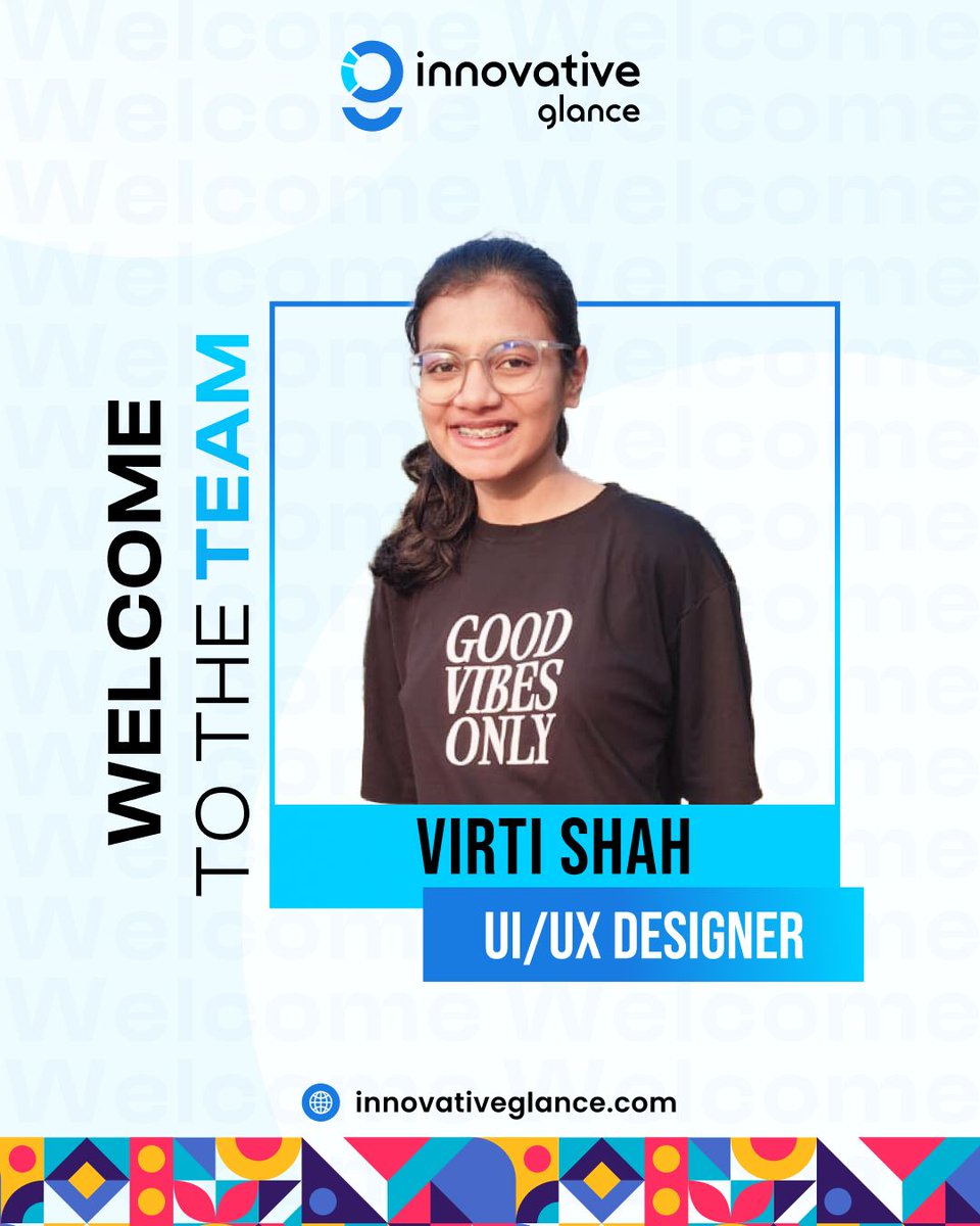 innovativeglanc's tweet image. 👋 Meet Virti Shah, our newest UI/UX Designer at @innovativeglance!

 Excited to have you join our team and bring your style, ideas, &amp;amp; energy to our projects. Here’s to great designs &amp;amp; unforgettable experiences! 🎨

#uxuidesign #innovativeglance #welcomevirti