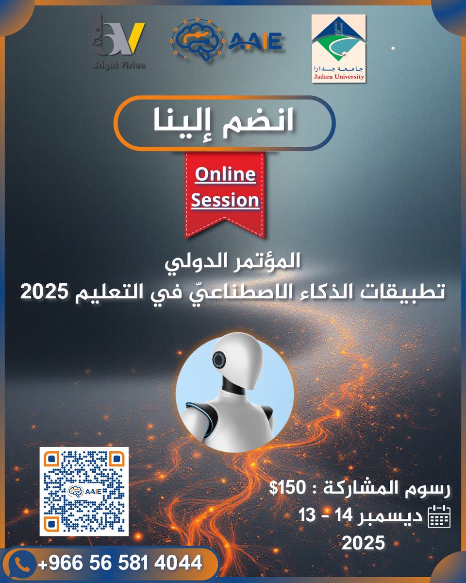 Register Now: fse-conf.com/Home/RegisterP…

Contact Us: +966565814044

#conference #AI #artificialntelligence #Technology
#elearning #highereducation #education #ministryofeducation #تعليم #تكنولوجيا #جامعات #تعليم_جدة #تعليمية_شمال_الشرقية