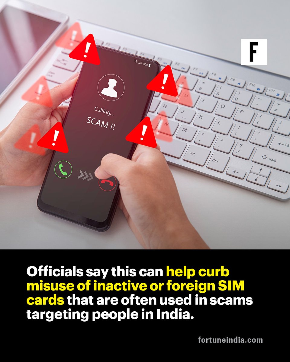 FortuneIndia's tweet image. [Part 2/2]
The app will stop working if your registered SIM is removed, replaced, or deactivated. These changes will roll out within 90 days.

@DoT_India  

#WhatsAppUpdate #SIMVerification #CyberSecurity #TelecomRules #DigitalSafety #MessagingApps #TechNews