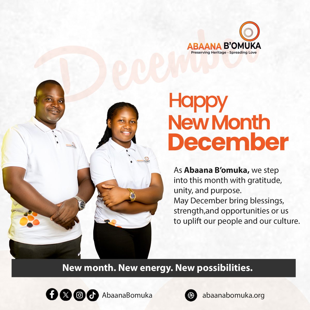 December is here!
A month that reminds us to celebrate where we come from, honor our roots, and hold our culture close.
As we step into the final chapter of the year, may we continue sharing love, unity, and strength within our communities. #AbaanaBomuka
