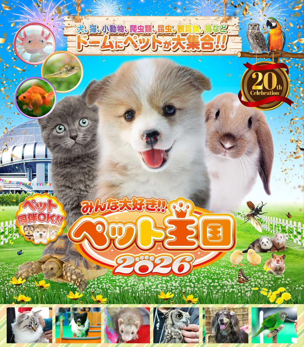 🚨速報🚨 「みんな大好き！！ペット王国2026 」 ゴールデンウィークに